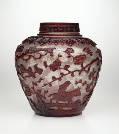 Two colour carved Beijing jar, Qianlong period, 1736-95 by Chinese School